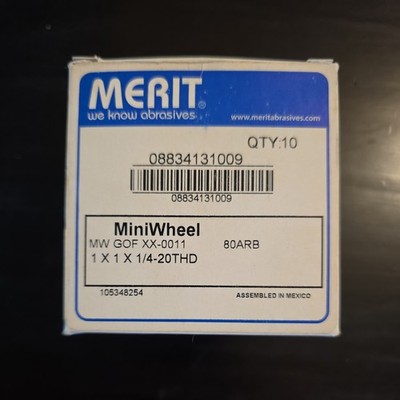 MERIT 08834131009 Flap Wheel,1 in Dia,1 in W,P80 Grit. 