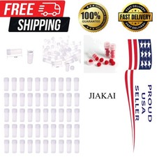 Clear 5ml Plastic Tubes - 50pcs Lightweight Storage for Research Samples