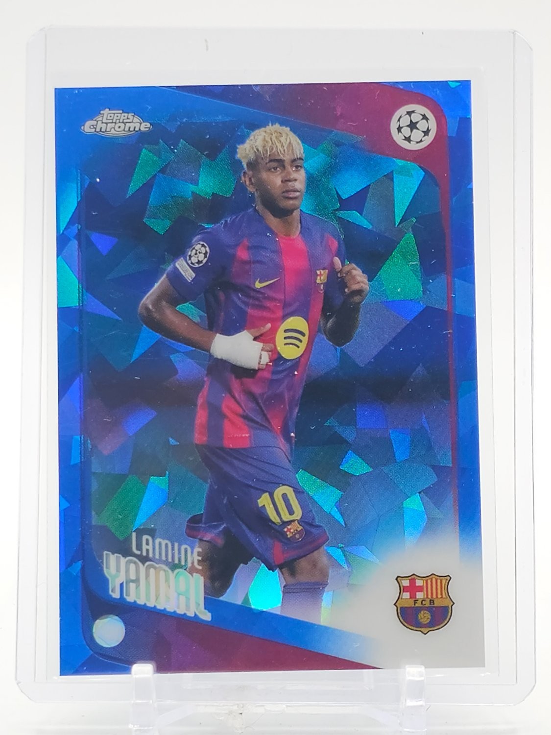 LAMINE YAMAL 2025-26 TOPPS CHROME UCL SAPPHIRE SOCCER #10 FC BARCELONA B Q7468 view 1