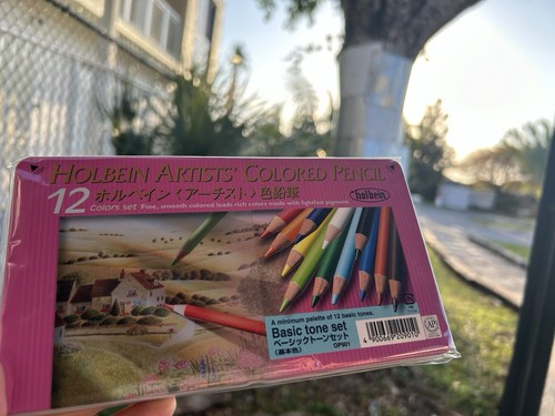 NEW Holbein Colored Pencils Basic Tone 12 Set
