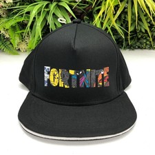 Fortnite Hat Cap Snap Back Mens One Size Black Cartoon Gaming Logo Graphic