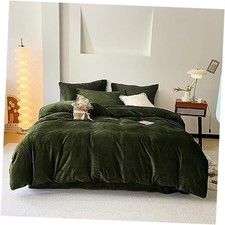 Army Green Velvet Comforter Set - Dark Green Flannel Full 2-velvet Army Green