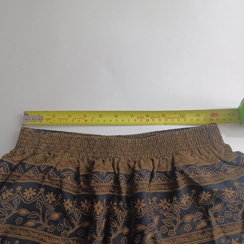 Jones New York Floral Silk Palazzo Pants Size 4 Black & Brown -Elastic Waist - Picture 7 of 14