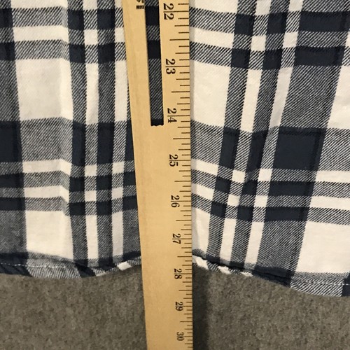 Camisa Gloria Desteñida Para Hombres XL Azul Franela Bolsillo Cuadros Informal Algodón Manga Larga - Imagen 17 de 17