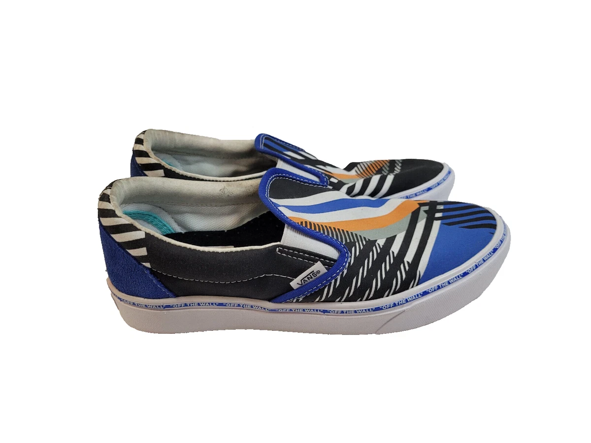 Zapatos vans sin cordones dama azul top