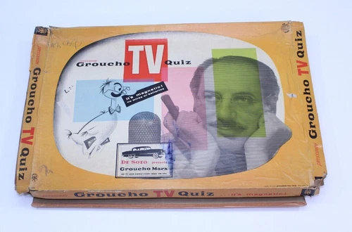 VTG Groucho's TV Quiz Game 1950s Magnetic Marx Pressman NBC Radio Incomplete