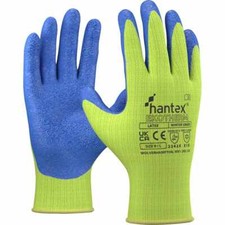 Image of 10 x Thermal Gloves Hantex EKOTHERM Hi Vis Latex Insulated Grip Cold Winter Warm