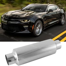 For Chevrolet Camaro SS LS LT 2.5" In/Out 12" Exhaust Resonator Muffler Silencer
