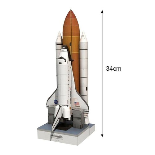 1:150 Scale Atlantis US Space Shuttle Handcraft DIY 3D Paper Model Kit for Kids - Picture 5 of 11