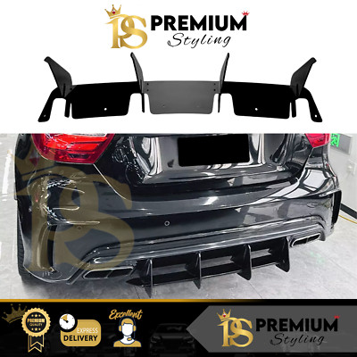 Mercedes Benz A Class W176 A45 AMG Gloss Black Rear Bumper Diffuser Lip 2012-18