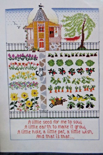 DIMENSIONS VINTAGE 1984 LITTLE SEED GARDEN COUNTED CROSS STITCH KIT 3574 NEW - Picture 2 of 3