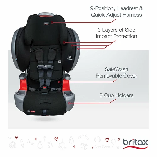 Britax Grow With You ClickTight Booster Car Seat - Cool Flow Grey - Picture 6 of 11