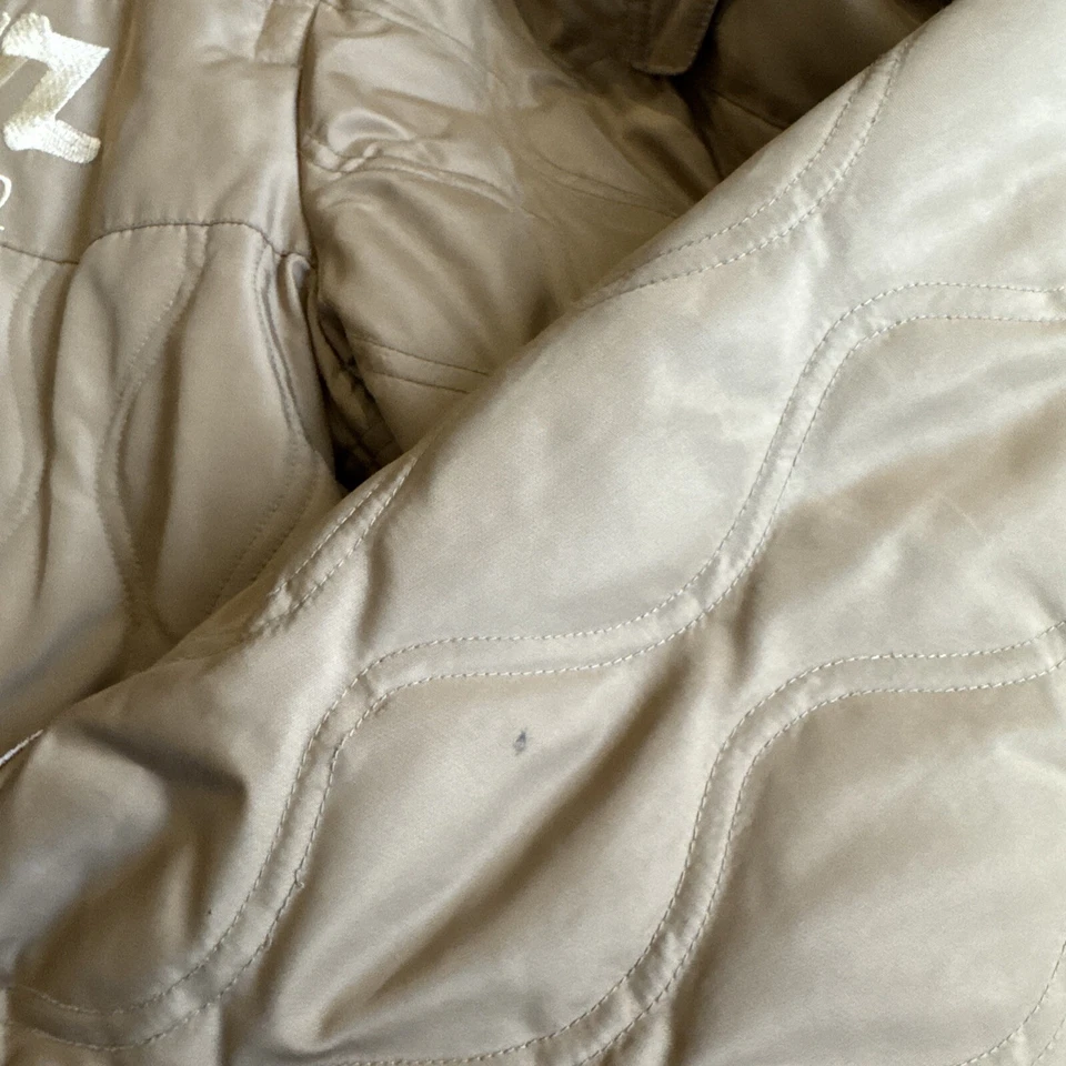 Chaqueta De Colección Rocawear Forrada Acolchada Para Hombre Talla 6XL Cremallera Completa Cappuccino Y2K Foto 3 de 4