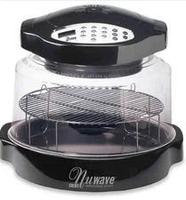 NuWave Oven Pro Model 20356 Black Infrared Oven DVD+ & NuWave 3 pc Pizza Kit