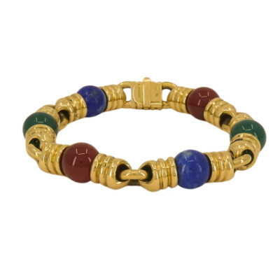 Bvlgari Vintage Bulgari Bracelet 18k Gold Gemstones
