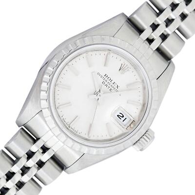 Rolex Lady Datejust 69240 Stainless Steel Silver Index Oyster Perpetual Watch