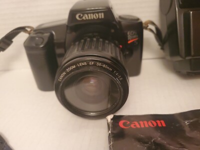 Canon EOS Rebel S vtg Film Camera WITH Lens 35-80mm plus flash speedlite 199A