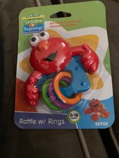 sesame beginnings rattle with rings