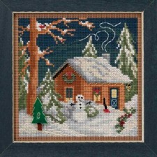 MILL HILL Buttons Beads Kit Counted Cross Stitch CHRISTMAS CABIN MH14-1834
