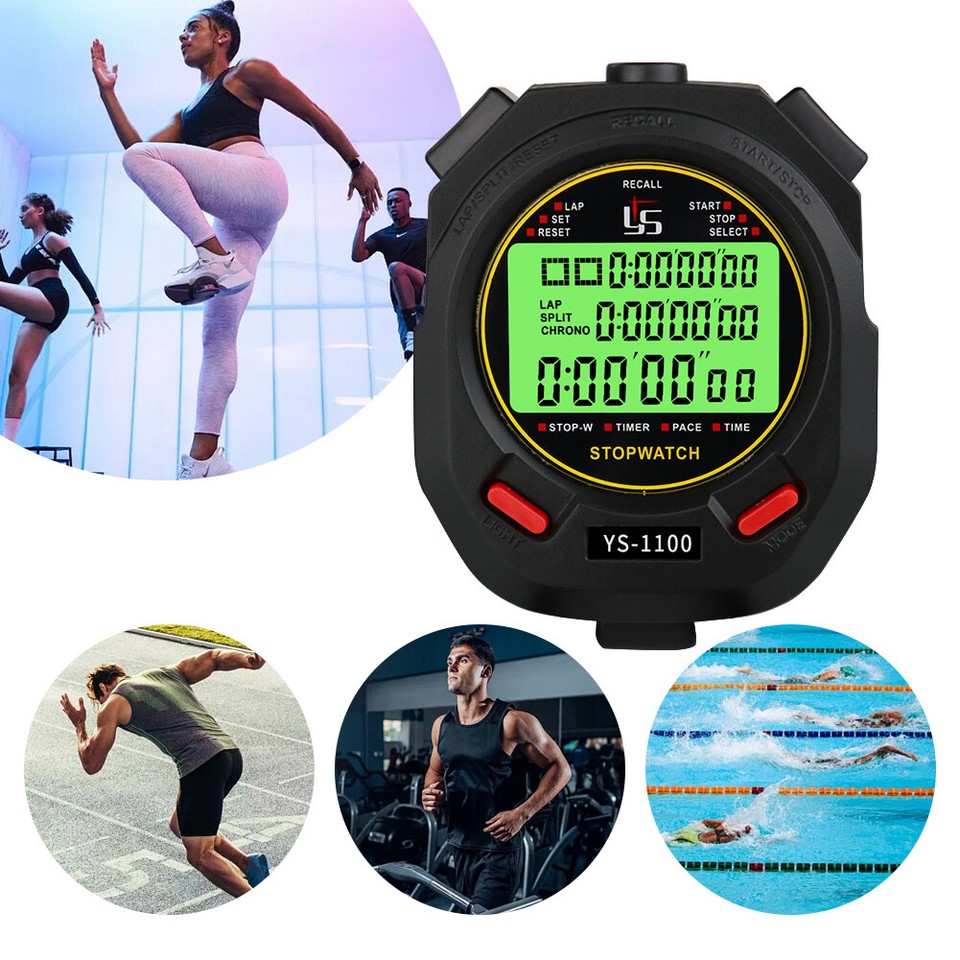 Luminous Electronic Stopwatch Match Timer Water Resistant for Fitness ...