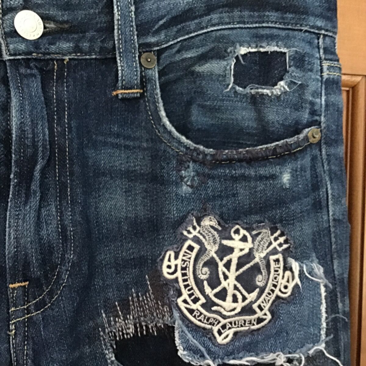 Polo Ralph Lauren Astor Slim Boyfriend Distressed Patchwork Polo Ralph Lauren Astor Slim Boyfriend Distressed Patchwork