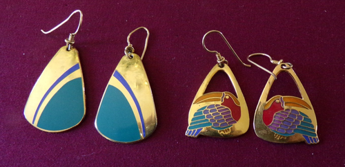 2 Pair Laurel Burch Earrings Dangle Toucan +1