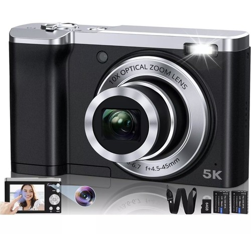 5K Digital Camera 2024 Newest 56MP Cameras for Photography Autofocus,10X Optical