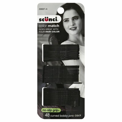 Scunci N S Bobby Pins Blk 48pk Size 48pk Pack Of 3 Scunci Non