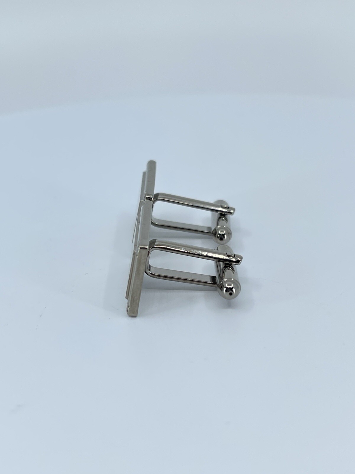 Gray rectangle cufflinks brushed and polished fra… - image 16