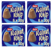 Nestle Walnut Whip Milk Chocolate 4 Gift Boxes Of 6 x 30gm Whips Fresh Stock