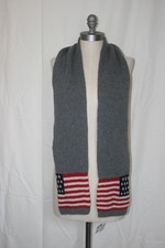 Nordstrom Scarf Gray Flag Unisex Made in Italy  NWT