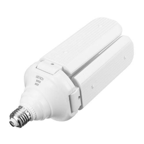 E27 LED Garage Light Bulb Foldable Deformable Ceiling Fixture Shop Basement Lamp - Imagen 5 de 7