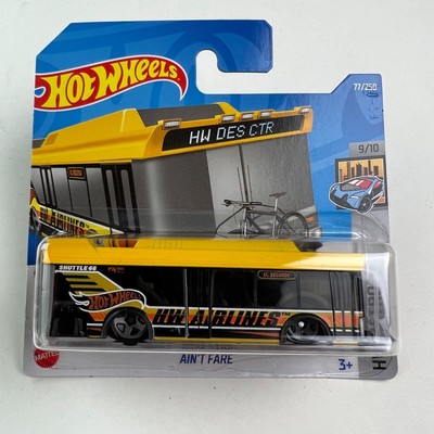 Hot Wheels Aint Fare 77/250 Yellow Bus Metro 9/10 2022 1:64 Car Short Card