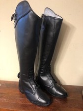 NEW in BOX  TUFFRIDER LADIES KENLEY LEATHER FIELD BOOTS Black Size 7.5 Wide