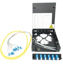 12 Port Wall Mount Fiber Enclosure with Spool Singlemode LC-UPC Kit