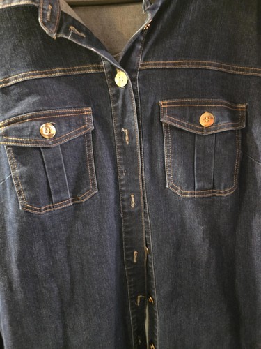 WOMENS PRE-OWNED ELOQUII JEANS DRESS SIZE 18 - Picture 4 of 10