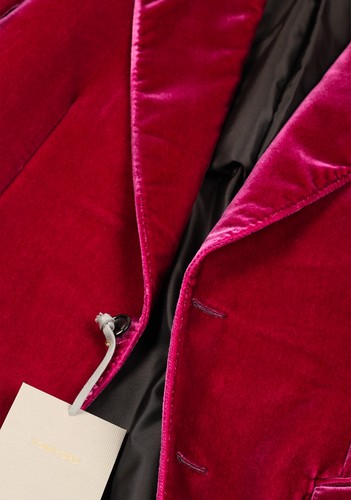 TOM FORD Cooper Velvet Red Tuxedo Dinner Jacket Size 52 IT / 42R U.S. New Wi... - Picture 2 of 6