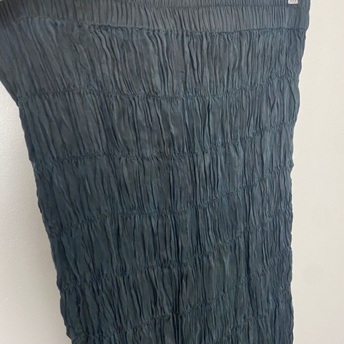 Privatsachen Seide Midi Rock schwarz Lagen Crinkle CoconCommerz Gr. 2 UK 12-16 - Bild 6 von 7