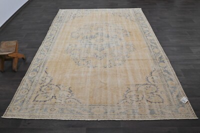 Oushak Türkisch Vintage Teppich 6x9 Kelim Rug Anatolisch Handarbeit Boho Deko...
