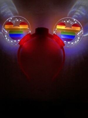 Disney Parks Rainbow Gay Pride 2018 Mickey Light Up Head