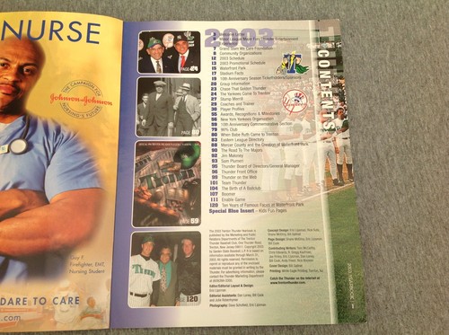 Trenton Thunder 1994-2003 10th Year Anniversary Magazine - Picture 4 of 7