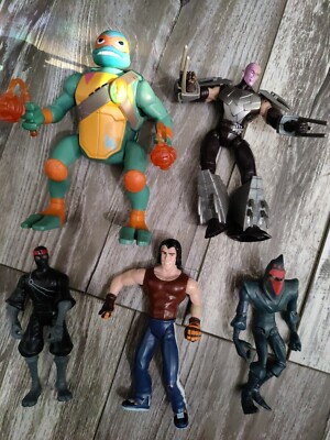 TMNT Figure Lot of 5 Teenage Mutant Ninja Turtles 2003/Shredder/ Casey Jones