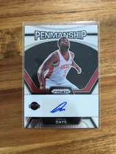 2023-24 Panini Prizm Penmanship Silver Prizm Darius Days #PNM-DAY Auto