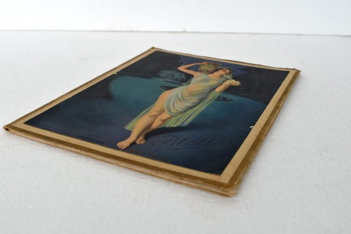 Vintage Litho Print Of Arabian Girl Blotter Best Wishes Calendar Art Circa 1936 - Picture 10 of 10