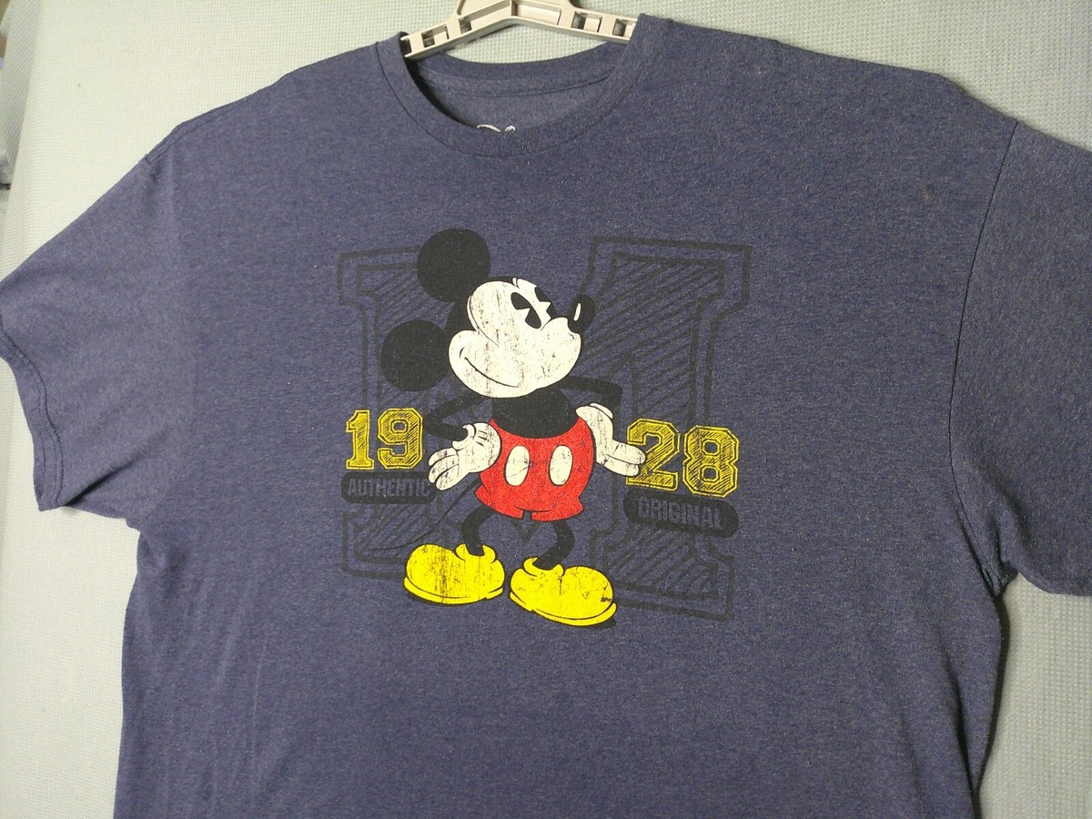 Disney Mickey Mouse T Shirt Men XXL Blue Animated Sketch