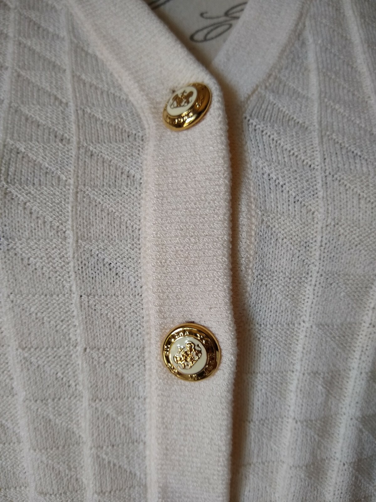 ST.JOHN Basic Pattern Knit Top Short Sleeves Swea… - image 3