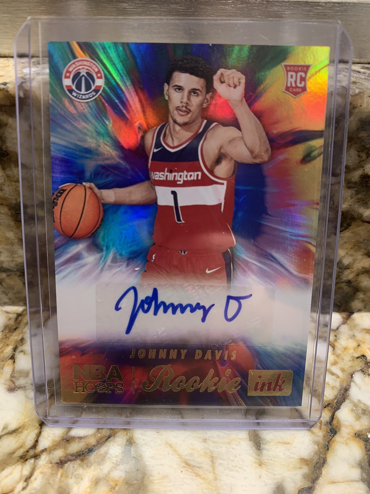 2022-23 NBA Hoops JOHNNY DAVIS Signatures Rookie Ink Auto SSP Wizards RC