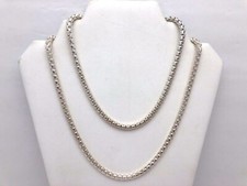 Sterling Silver .925 Heavy 5mm Round Box Chain 18" - 24" Lobster Clasps