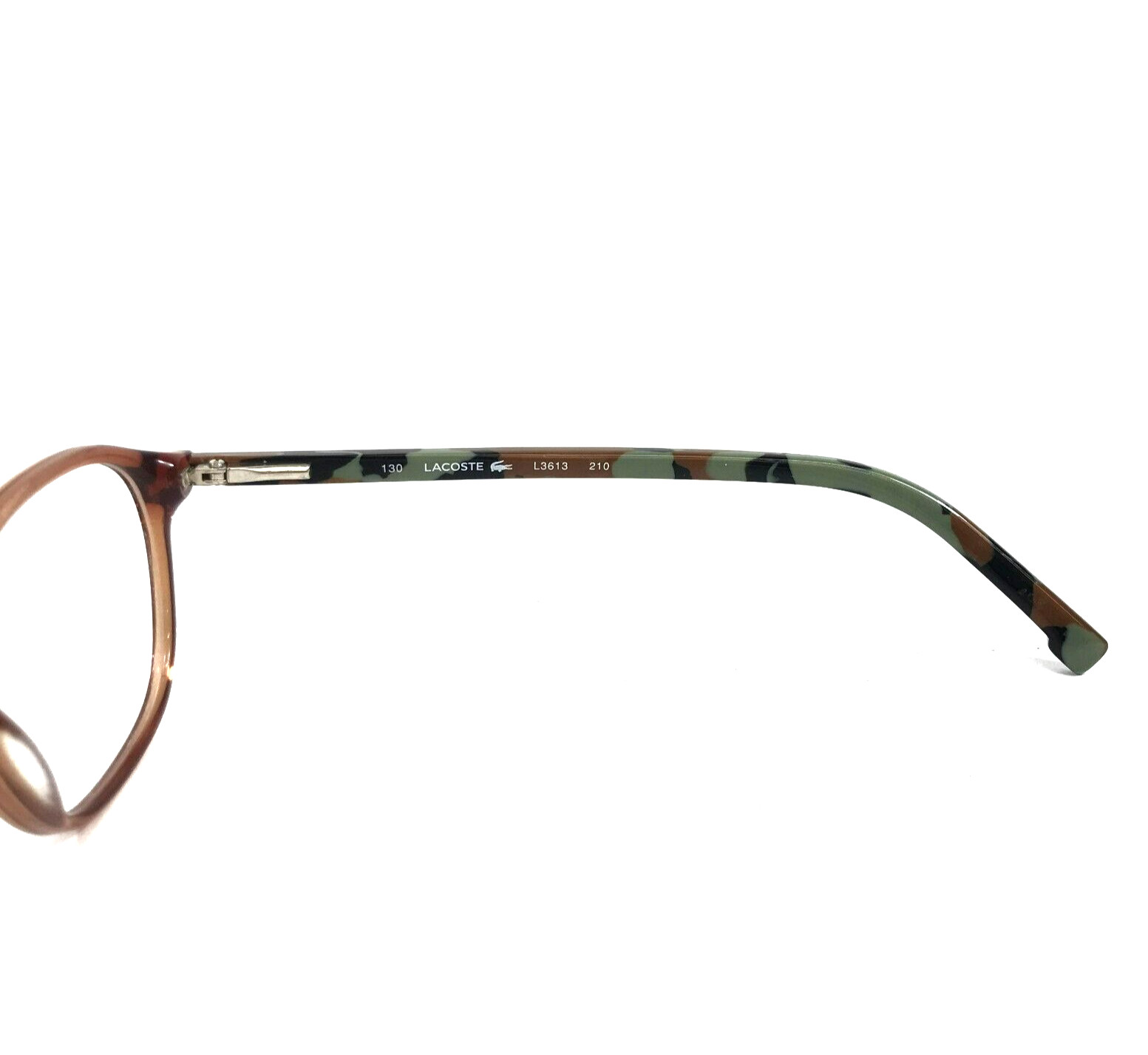 Lacoste Kids Eyeglasses Frames L3613 210 Brown Army Camouflage Round 48-17-130 thumbnail 7