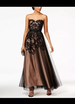 betsy adams black dress Betsy & Adam Ruffle Prom Dress A25047